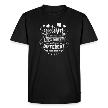 autisme - T-shirt Premium bio Homme - noir - Devant - Nico (187cm)