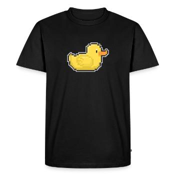 Ente Gamer Pixel Cadeau Shirt - T-shirt Premium bio Homme - noir - Devant - Nico (187cm)