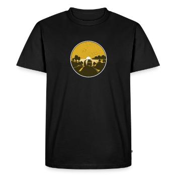 Voyage - T-shirt Premium bio Homme - noir - Devant - Nico (187cm)
