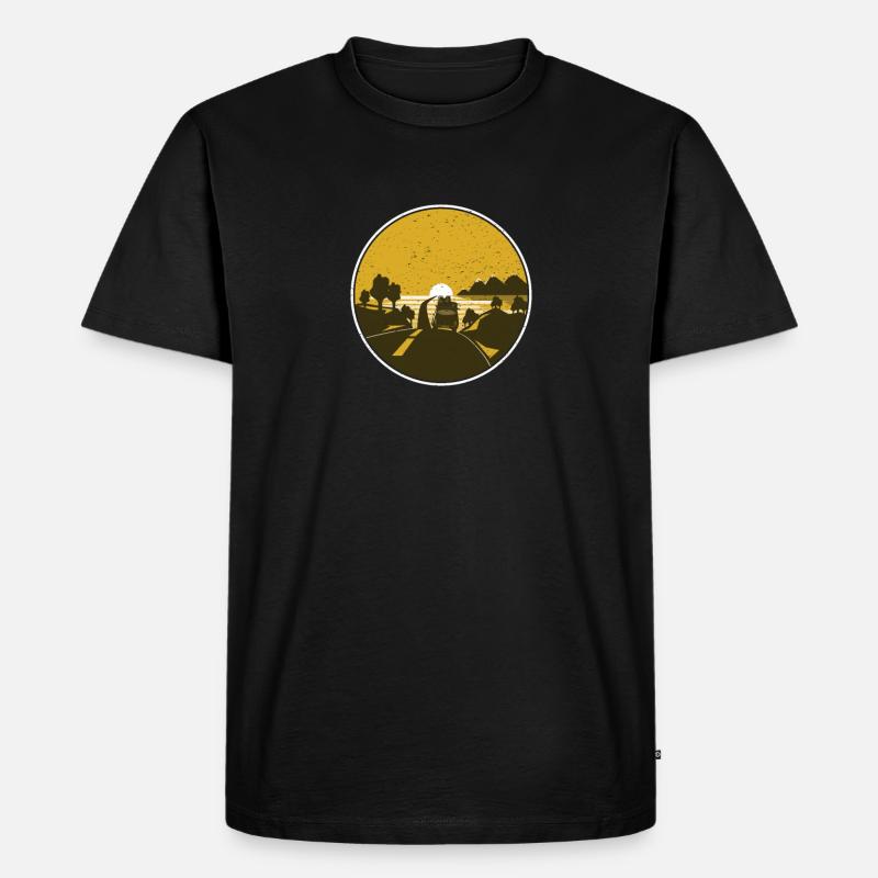Reise - Männer Premium Bio T-Shirt - Schwarz