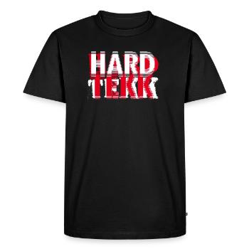 Hard Tekk - Men's Premium Organic T-Shirt - black - Front - Nico (187cm)