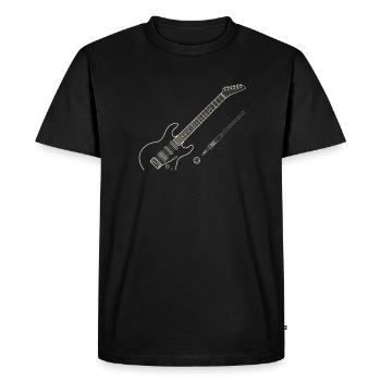 electric guitar - Men's Premium Organic T-Shirt - black - Front - Nico (187cm)