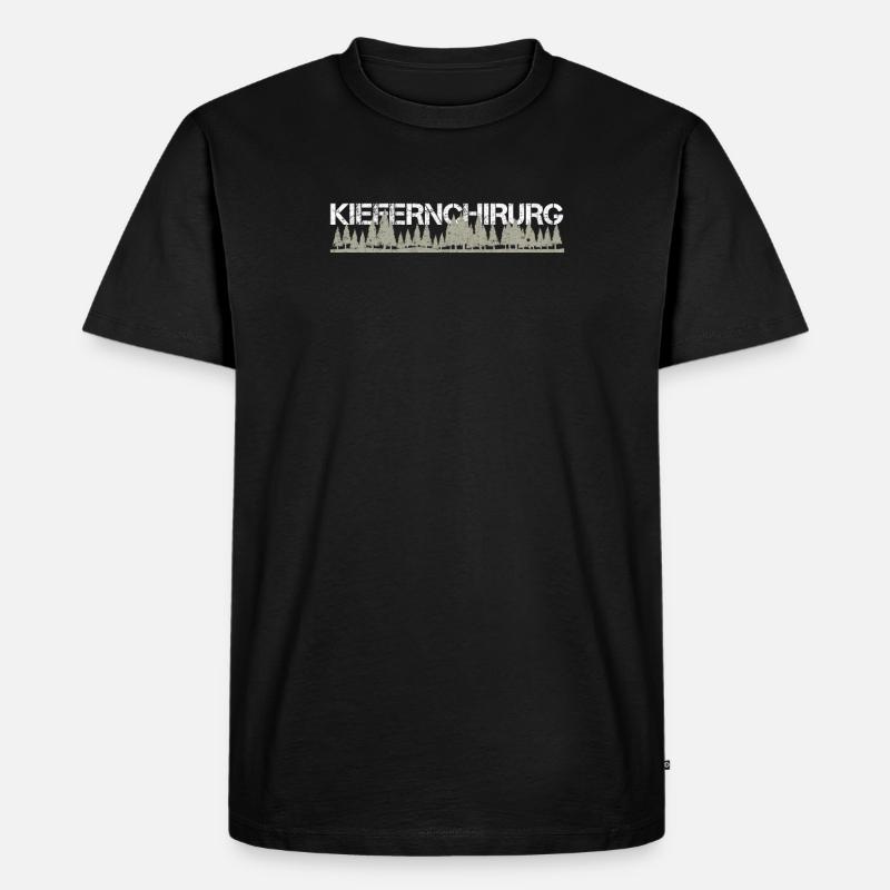 Kiefernchirurg - Männer Premium Bio T-Shirt - Schwarz
