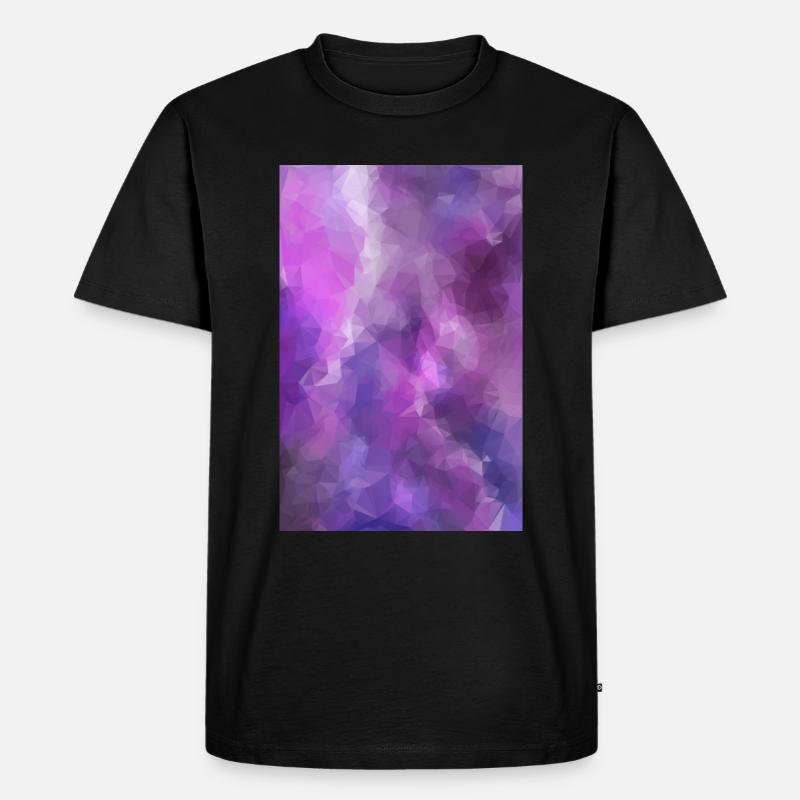 Low Poly triangulated Galaxy - Männer Premium Bio T-Shirt - Schwarz