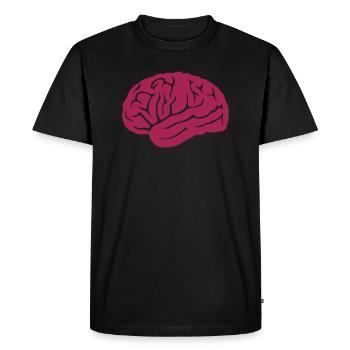 brain brain 14 - Men's Premium Organic T-Shirt - black - Front - Nico (187cm)