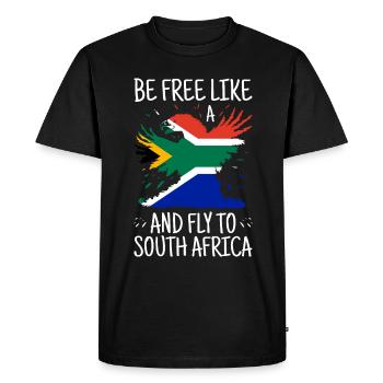South Africa Flag Africa South African Flag - Men's Premium Organic T-Shirt - black - Front - Nico (187cm)