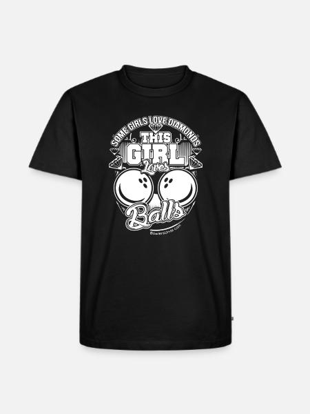 Bowling Girl - Men's Premium Organic T-Shirt - black