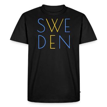 Motif Suède - T-shirt Premium bio Homme - noir - Devant - Nico (187cm)