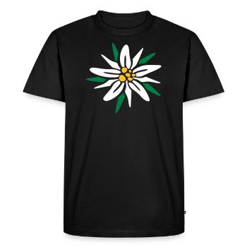 Edelweiss - T-shirt Premium bio Homme - noir - Devant - Nico (187cm)