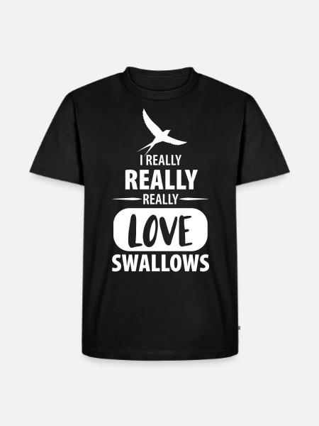 Birds Bird Swallow - Men's Premium Organic T-Shirt - black