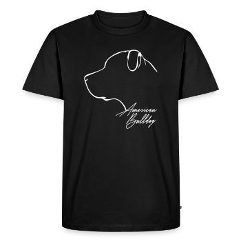 AMERICAN BULLDOG Profile WILSIGNS - Men's Premium Organic T-Shirt - black - Front - Nico (187cm)