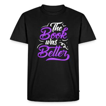 Le livre était meilleur cadeau de lecture de lecteur de rat de bibliothèque - T-shirt Premium bio Homme - noir - Devant - Nico (187cm)