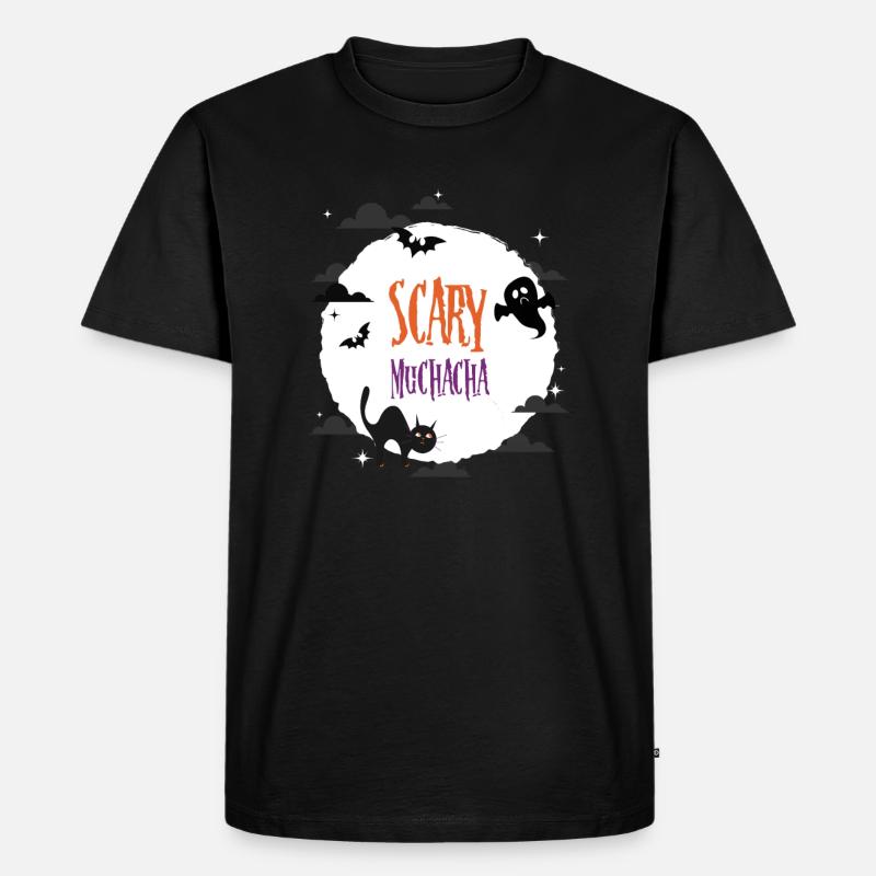 Gruselige Muchacha - Männer Premium Bio T-Shirt - Schwarz