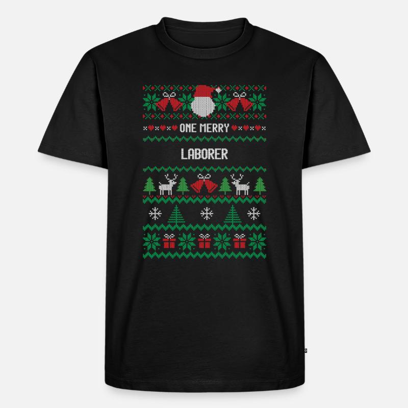 Ein fröhlicher Arbeiter - Männer Premium Bio T-Shirt - Schwarz