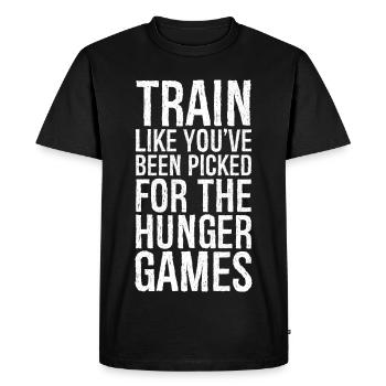 Entraînez-vous comme si vous aviez été choisi - T-shirt Premium bio Homme - noir - Devant - Nico (187cm)