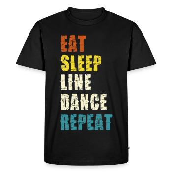 Line Dance Lifestyle Slogan - Men's Premium Organic T-Shirt - black - Front - Nico (187cm)
