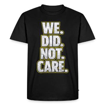 On ne nous souciait pas du design rétro qui s’impose - T-shirt Premium bio Homme - noir - Devant - Nico (187cm)