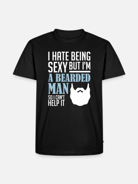 A Bearded man - Men's Premium Organic T-Shirt - black