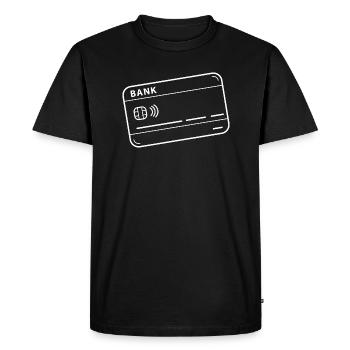 carte de crédit - T-shirt Premium bio Homme - noir - Devant - Nico (187cm)