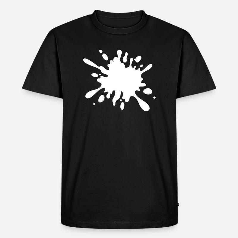 Klecks - Männer Premium Bio T-Shirt - Schwarz