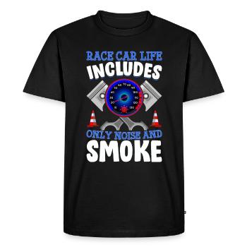 La vie des voitures de course ne comprend que du bruit et de la fumée - - T-shirt Premium bio Homme - noir - Devant - Nico (187cm)