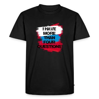 J’ai plus de quatre questions vintage simple - T-shirt Premium bio Homme - noir - Devant - Nico (187cm)