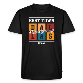 Best Town - Men's Premium Organic T-Shirt - black - Front - Nico (187cm)