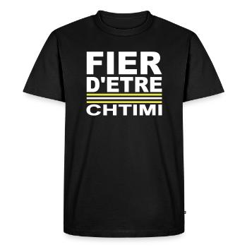Fier d'être Chtimi - T-shirt Premium bio Homme - noir - Devant - Nico (187cm)