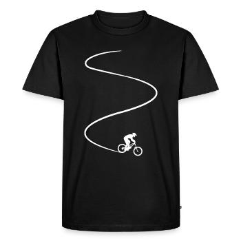 Mountain Bike Downhill Mountainbiker MTB Bike - Men's Premium Organic T-Shirt - black - Front - Nico (187cm)