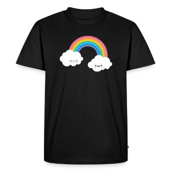 RAINBOW FACE - T-shirt Premium bio Homme - noir - Devant - Nico (187cm)
