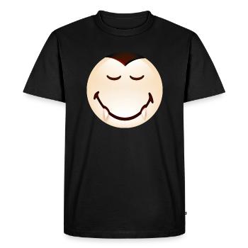 Smiley Halloween Dracula - T-shirt Premium bio Homme - noir - Devant - Nico (187cm)