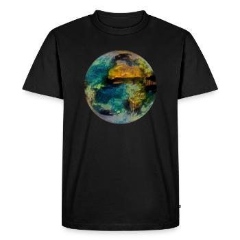 Planète terre - T-shirt Premium bio Homme - noir - Devant - Nico (187cm)