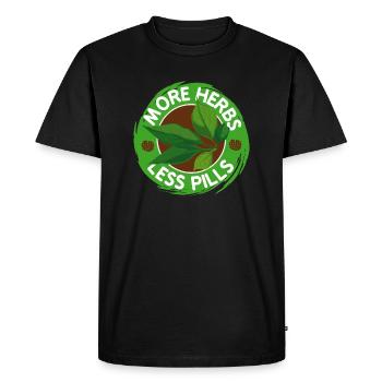 Herbal Medicine More Herbs Less Pills Herbalism - T-shirt Premium bio Homme - noir - Devant - Nico (187cm)