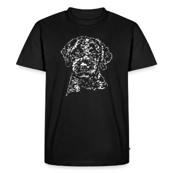 LAGOTTO ROMAGNOLO Portrait Dogs Dog Wilsigns - Men's Premium Organic T-Shirt - black - Front - Nico (187cm)