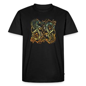 Wolves Vikings - Men's Premium Organic T-Shirt - black - Front - Nico (187cm)