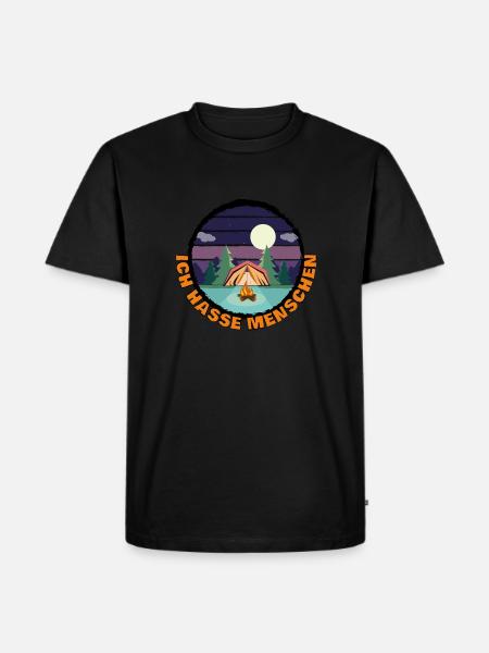 Ich hasse Menschen - Männer Premium Bio T-Shirt - Schwarz