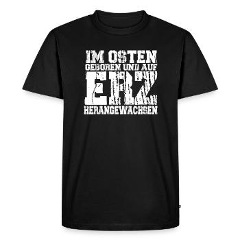Geboren im Osten in meinem Land - T-shirt Premium bio Homme - noir - Devant - Nico (187cm)