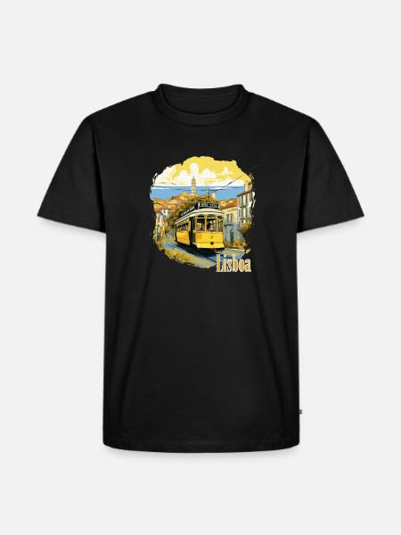 Lisbon - Lisboa - Men's Premium Organic T-Shirt - black
