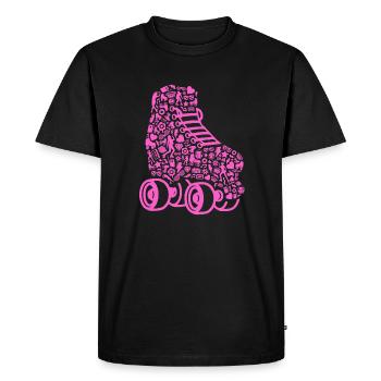 Patins à roulettes Patins à roulettes Femmes Filles Patins à roulettes - T-shirt Premium bio Homme - noir - Devant - Nico (187cm)