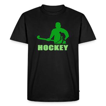 Hockey Hockey sur gazon Hockey sur gazon artificiel - T-shirt Premium bio Homme - noir - Devant - Nico (187cm)