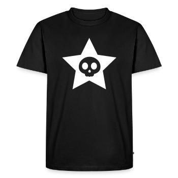 Crâne étoile - T-shirt Premium bio Homme - noir - Devant - Nico (187cm)