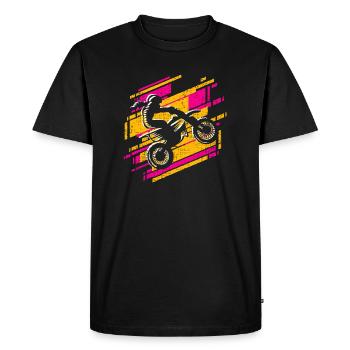 Motocross Dirtbike Moto Filles Moto-Cross - T-shirt Premium bio Homme - noir - Devant - Nico (187cm)