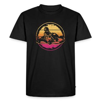 Motorsport Gokart Go Kart Kart Pilote Go-Kart - T-shirt Premium bio Homme - noir - Devant - Nico (187cm)