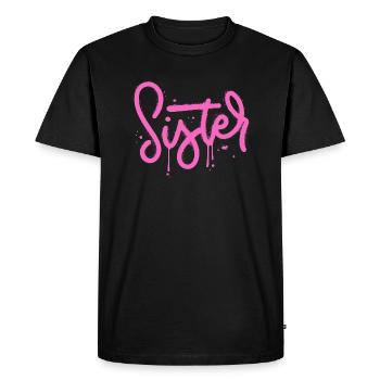 Sœurette - T-shirt Premium bio Homme - noir - Devant - Nico (187cm)