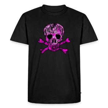 Skull skull and crossbones - Men's Premium Organic T-Shirt - black - Front - Nico (187cm)