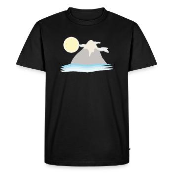 Mountain Mountains - Men's Premium Organic T-Shirt - black - Front - Nico (187cm)