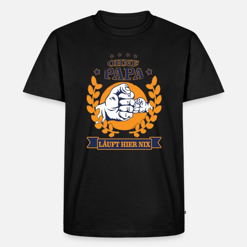 Bester Papa - Männer Premium Bio T-Shirt - Schwarz