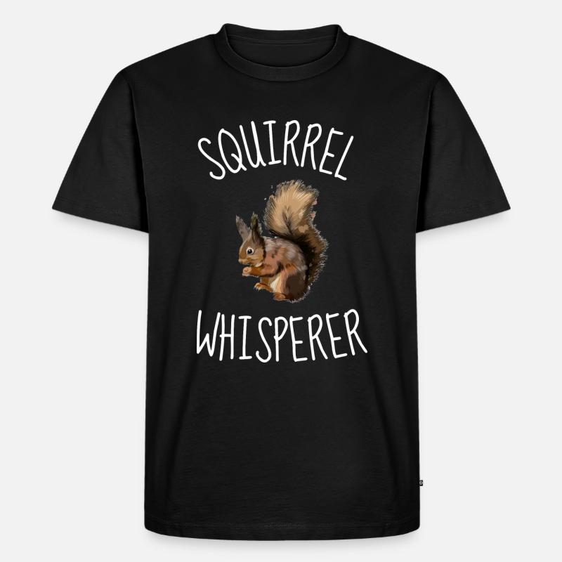 Waldbewohner Tierfreund Nagetier Eichhörnchen - Männer Premium Bio T-Shirt - Schwarz