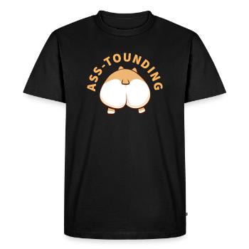 Corgi ass-tounding - Men's Premium Organic T-Shirt - black - Front - Nico (187cm)