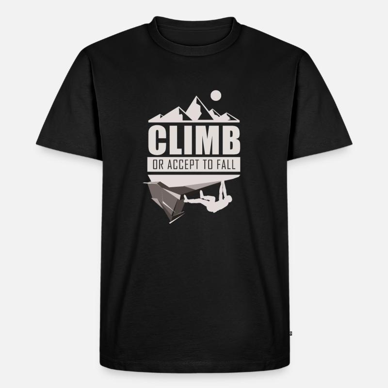 Climb Klettern Bouldern - Männer Premium Bio T-Shirt - Schwarz